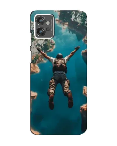 Чехол для Motorola MOTO G23 с картинкой «PUBG — свободное падение»
