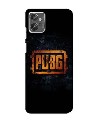 Чехол для Motorola MOTO G23 с картинкой «PUBG — золотой логотип»