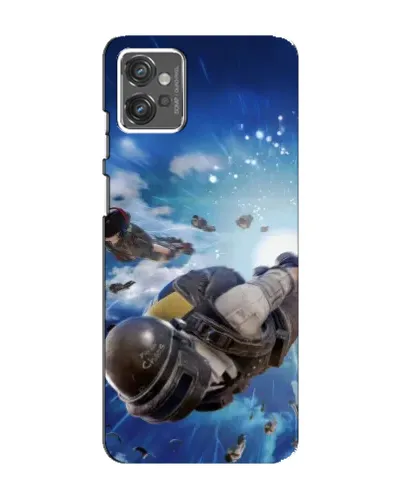 Чехол для Motorola MOTO G23 с картинкой «Десант PUBG — прыжок»