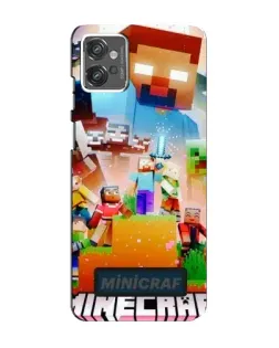 Чехол для Motorola MOTO G23 с картинкой «Minecraft герои игры»