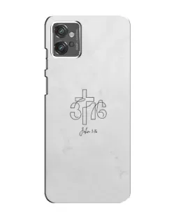 Чехол для Motorola MOTO G23 с картинкой «Иоанна 3:16 Крест»