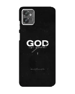 Чехол для Motorola MOTO G23 с картинкой «GOD — Бог над всем»
