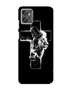 Чехол для Motorola MOTO G23 с картинкой «Сияющий крест Jesus»