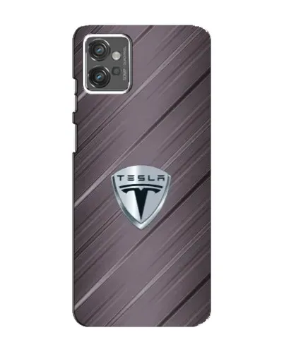 Чехол для Motorola MOTO G23 с картинкой «Металлическая текстура Tesla»