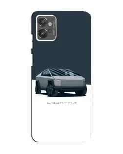 Чехол для Motorola MOTO G23 с картинкой «Серебристый Cybertruck Tesla»