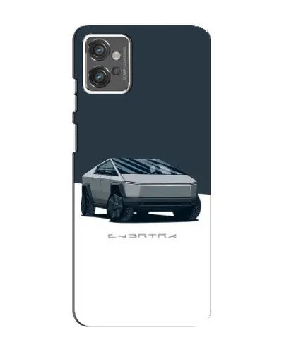 Чехол для Motorola MOTO G23 с картинкой «Серебристый Cybertruck Tesla»