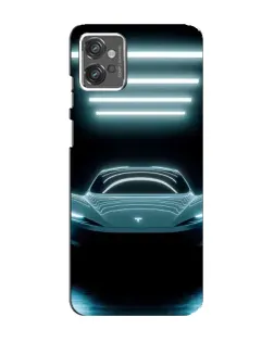 Чехол для Motorola MOTO G23 с картинкой «Tesla в неоне»