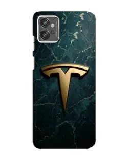 Чехол для Motorola MOTO G23 с картинкой «Мраморная Tesla Gold»