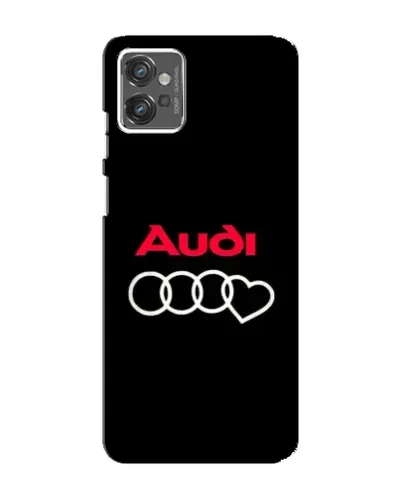 Чехол для Motorola MOTO G23 с картинкой «Логотип Audi Heart»