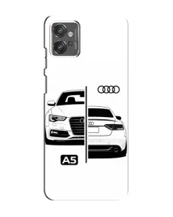 Чехол для Motorola MOTO G23 с картинкой «Audi — контрастный дизайн»