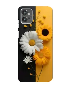 Чехол для Motorola MOTO G23 с картинкой «Подсолнух и ромашка»