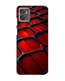 Чехол для Motorola MOTO G23 с картинкой «Красная глянцевая сетка»