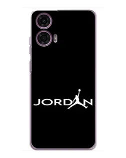 Чехол для Motorola MOTO G24 Power с картинкой «Jordan White Logo»