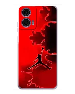 Чехол для Motorola MOTO G24 Power с картинкой «Jordan Red Smoke»