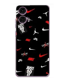 Чехол для Motorola MOTO G24 Power с картинкой «Nike Mix Pattern»