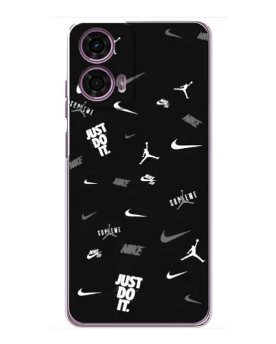 Чехол для Motorola MOTO G24 Power с картинкой «Nike Black Pattern» Чехол для Motorola MOTO G24 Power с картинкой «Nike Black Pattern»