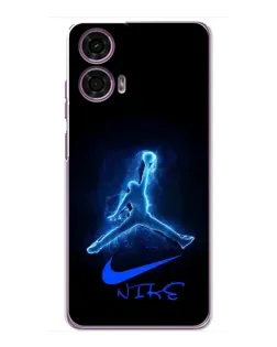 Чехол для Motorola MOTO G24 Power с картинкой «Jordan Neon Blue»