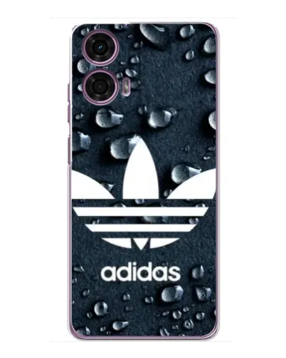 Чехол для Motorola MOTO G24 Power с картинкой «Adidas Trefoil Blue»