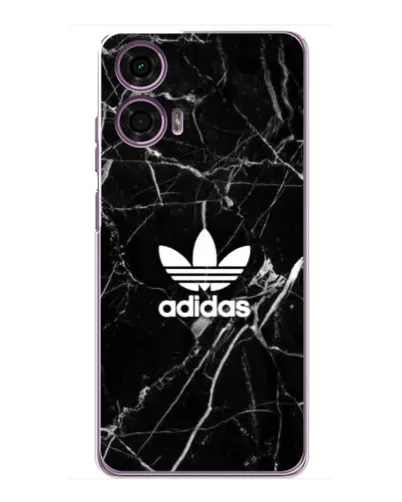 Чехол для Motorola MOTO G24 Power с картинкой «Белый мрамор Adidas»