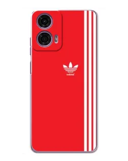 Чехол для Motorola MOTO G24 Power с картинкой «Красный минимализм Adidas»