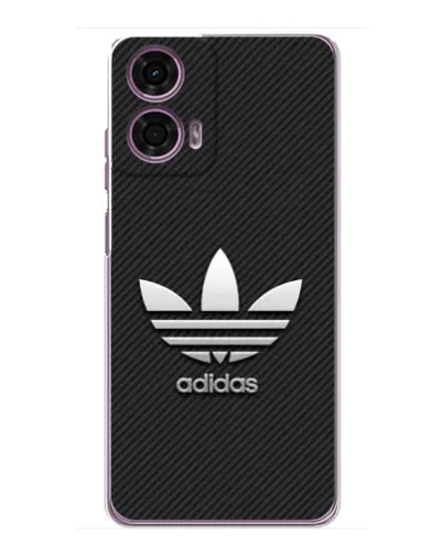 Чехол для Motorola MOTO G24 Power с картинкой «Adidas Карбоновая текстура»