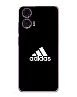 Чехол для Motorola MOTO G24 Power с картинкой «Черная классика Adidas»