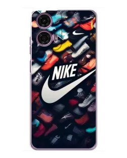 Чехол для Motorola MOTO G24 Power с картинкой «Коллекция кроссовок Nike»