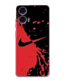 Чехол для Motorola MOTO G24 Power с картинкой «Красные брызги Nike»
