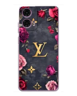 Чехол для Motorola MOTO G24 Power с картинкой «Цветочный Louis Vuitton»