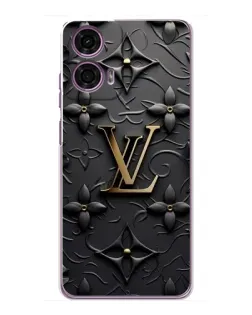 Чехол для Motorola MOTO G24 Power с картинкой «Кожаная текстура LV»