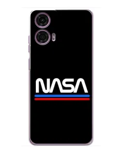 Чехол для Motorola MOTO G24 Power с картинкой «NASA — классика Red Blue»