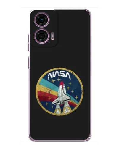 Чехол для Motorola MOTO G24 Power с картинкой «NASA — эмблема миссии»