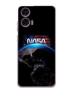 Чехол для Motorola MOTO G24 Power с картинкой «Земля из космоса NASA»