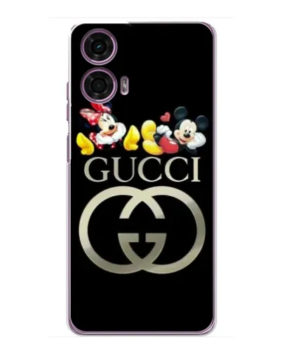 Чехол для Motorola MOTO G24 Power с картинкой «Gucci — герои Disney»
