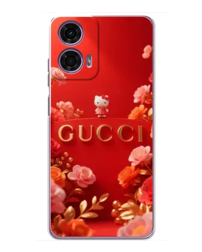 Чехол для Motorola MOTO G24 Power с картинкой «Gucci — золотой сад»