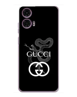 Чехол для Motorola MOTO G24 Power с картинкой «Gucci — серебряная змея»