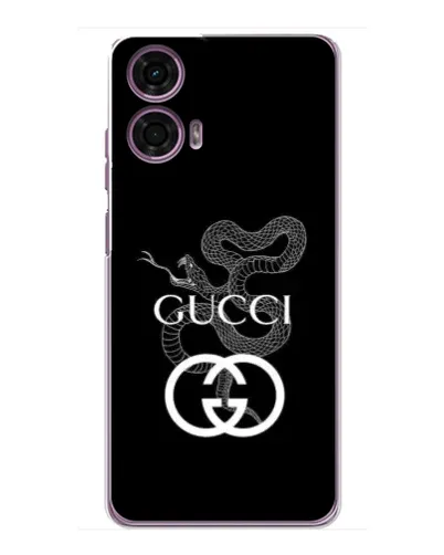 Чехол для Motorola MOTO G24 Power с картинкой «Gucci — серебряная змея»