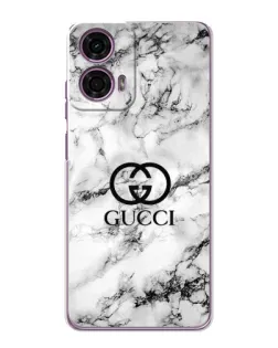 Чехол для Motorola MOTO G24 Power с картинкой «Gucci — мраморный шик»