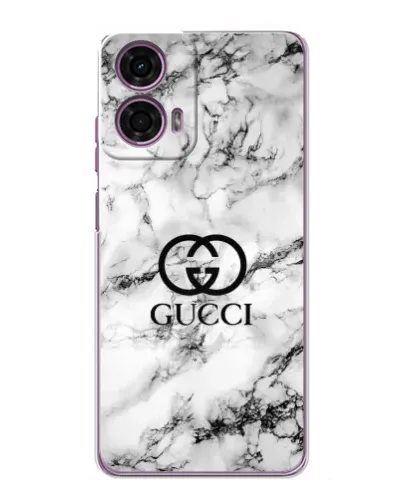 Чехол для Motorola MOTO G24 Power с картинкой «Gucci — мраморный шик»