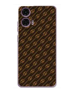 Чехол для Motorola MOTO G24 Power с картинкой «Gucci — золотые диагонали»