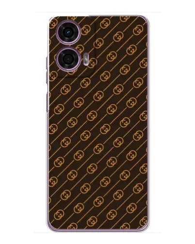 Чехол для Motorola MOTO G24 Power с картинкой «Gucci — золотые диагонали»