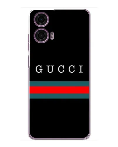 Чехол для Motorola MOTO G24 Power с картинкой «Gucci — красный пояс»
