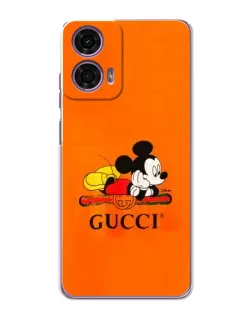 Чохол для Motorola MOTO G24 Power з картинкою «Міккі Маус Gucci — помаранч» Чохол для Motorola MOTO G24 Power з картинкою «Міккі Маус Gucci — помаранч»