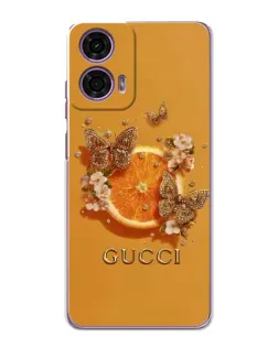 Чохол для Motorola MOTO G24 Power з картинкою «Gucci — золоті метелики» Чохол для Motorola MOTO G24 Power з картинкою «Gucci — золоті метелики»