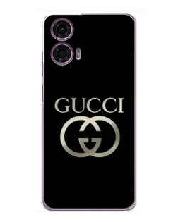 Чохол для Motorola MOTO G24 Power з картинкою «Gucci — золото на чорному» Чохол для Motorola MOTO G24 Power з картинкою «Gucci — золото на чорному»