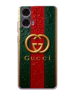 Чохол для Motorola MOTO G24 Power з картинкою «Gucci — фірмова смуга та золото» Чохол для Motorola MOTO G24 Power з картинкою «Gucci — фірмова смуга та золото»