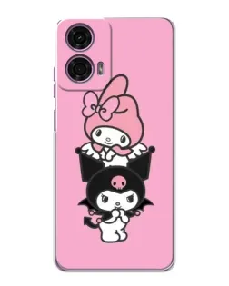 Чехол для Motorola MOTO G24 Power с картинкой «My Melody и Kuromi»