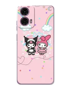 Чехол для Motorola MOTO G24 Power с картинкой «My Melody и Kuromi»