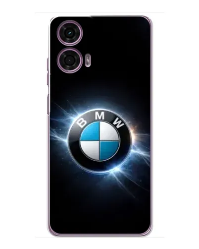 Чехол для Motorola MOTO G24 Power с картинкой «BMW — неоновое сияние»