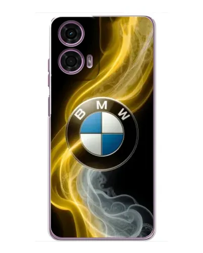 Чехол для Motorola MOTO G24 Power с картинкой «Золотистый дым BMW»